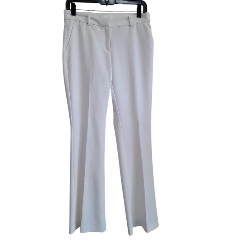 H&M Women's Cream StraightLeg Dress Pants Trousers Size 6